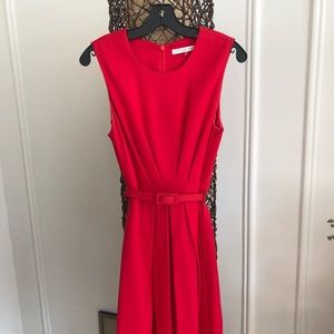 Trina Turk Belted Red Dress